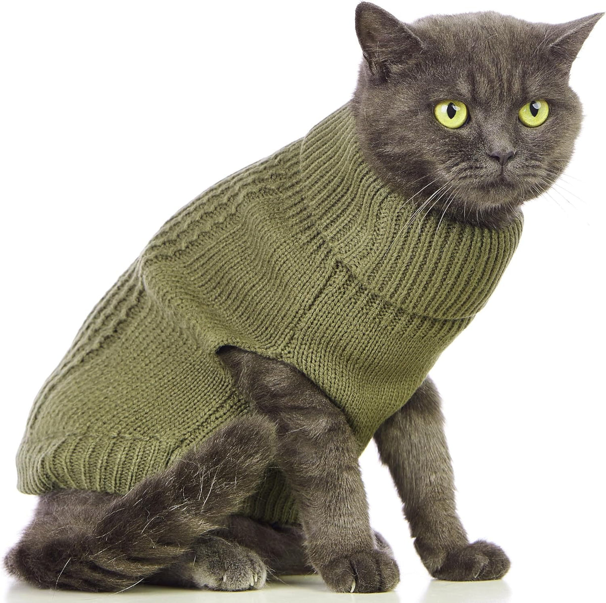 Stretchy Cat Sweater - Available in 19 Colors and 6 Sizes, Ideal Winter Outfit for Cats and Dogs