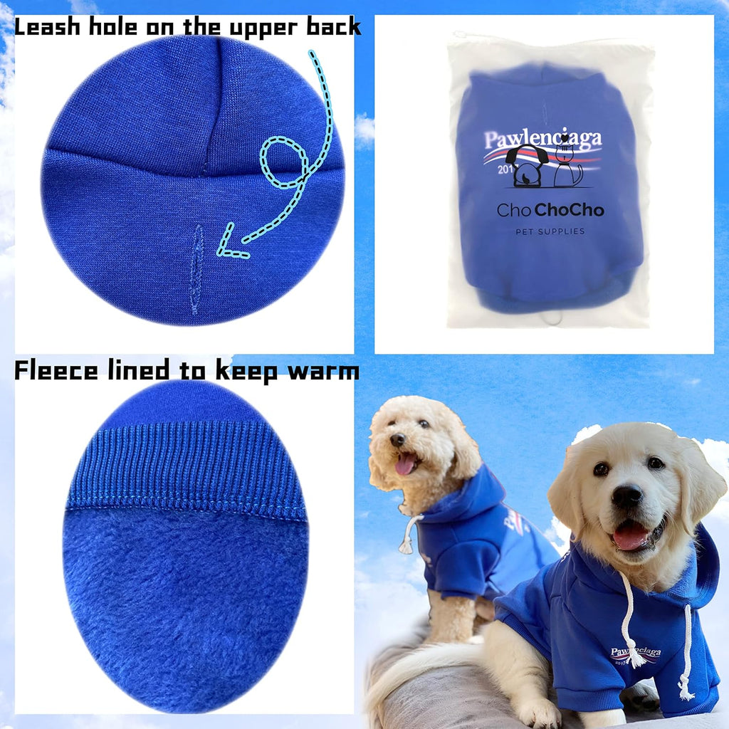 Stylish Blue Dog Sweatshirt Tracksuit for Small to Medium Pets - Includes Cat Hoodies and Dog Outfits (Size XL)