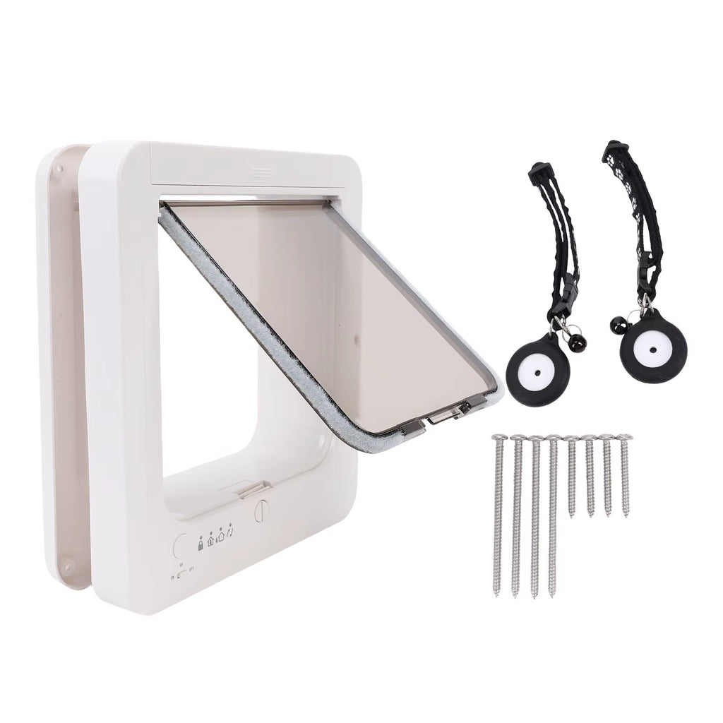Collar Cat Door Smart Cat Door Automatic Sensing with Collar Activated Easy Installation Pet Door for Home Smart Cat Door