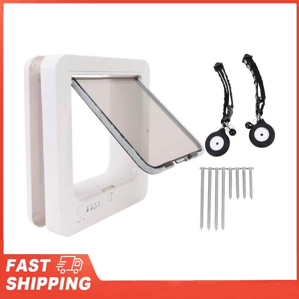 Collar Cat Door Smart Cat Door Automatic Sensing with Collar Activated Easy Installation Pet Door for Home Smart Cat Door