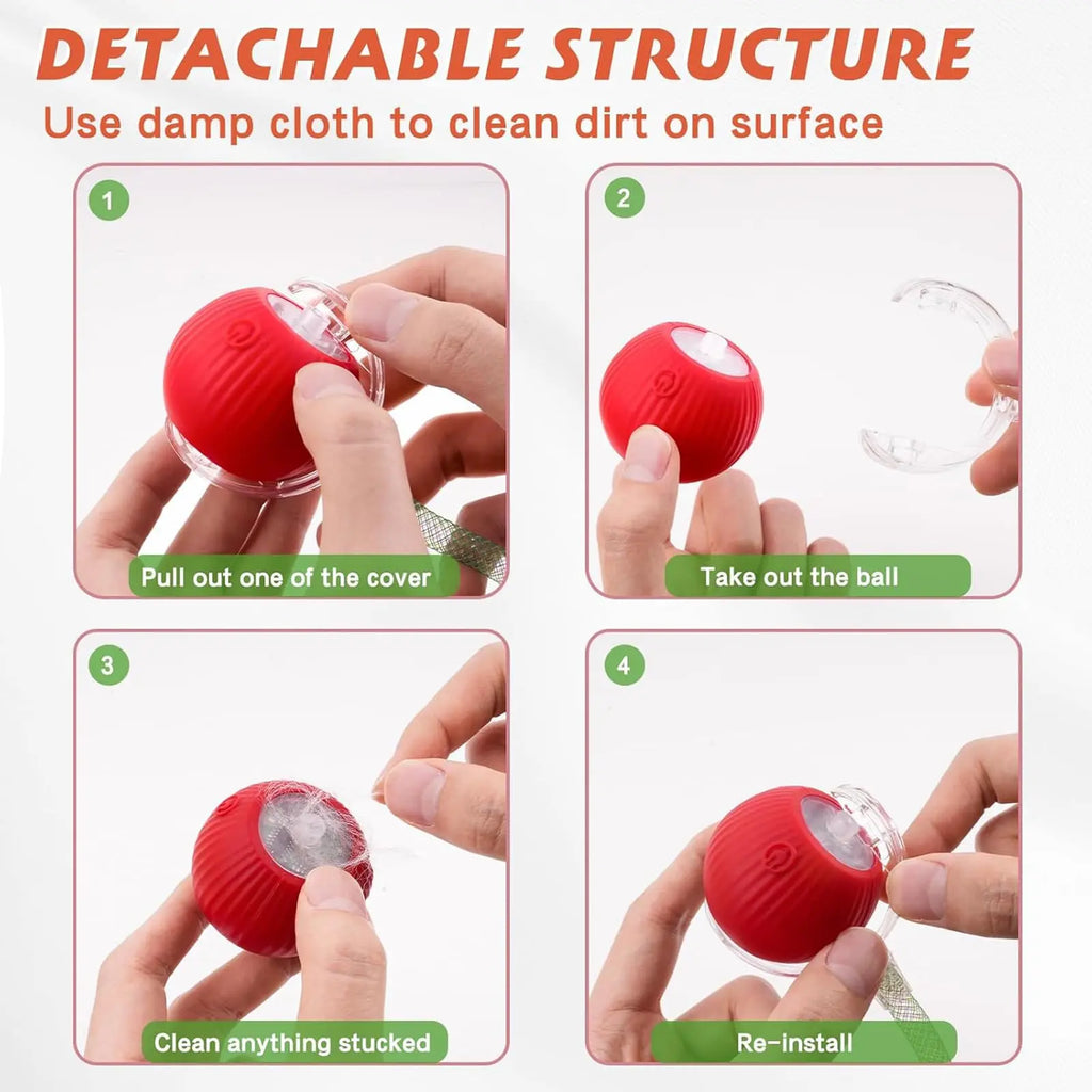 Smart Interactive Cat Toy Ball, Electric Rotating Pet Toy, Durable & Bite-Resistant Design, Perfect Gift for Cats, Automatic Rolling Ball