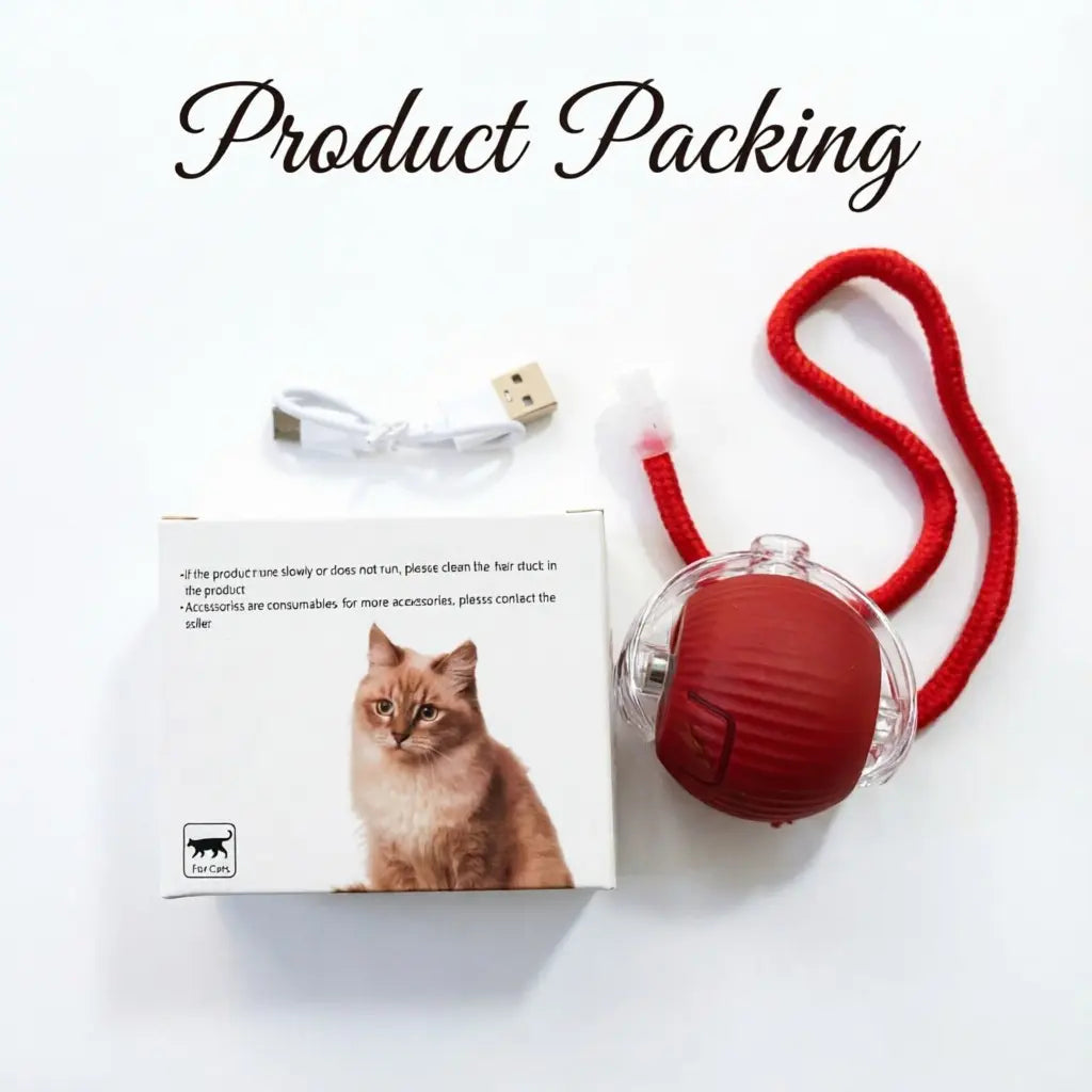 Smart Interactive Cat Toy Ball, Electric Rotating Pet Toy, Durable & Bite-Resistant Design, Perfect Gift for Cats, Automatic Rolling Ball