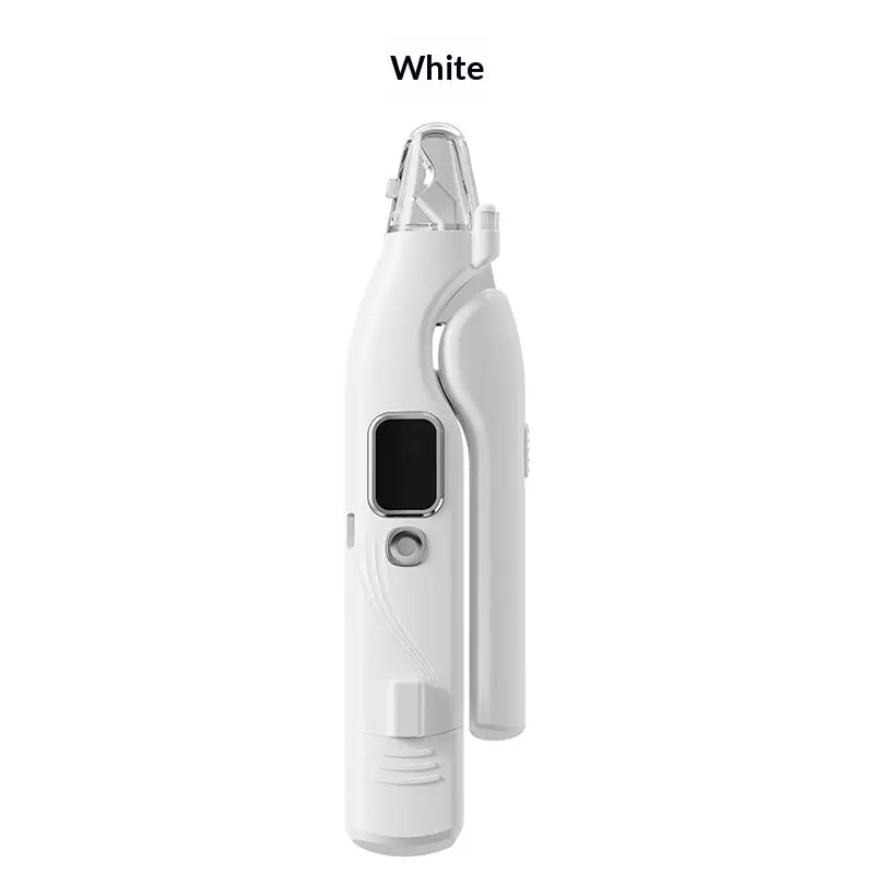 2-In-1 Dog & Cat Nail Clipper and Grinder with LED Light, Low-Noise Electric Pet Nail Trimmer, Safety Lock & Nail Catcher, USB-C Rechargeable, 3 Grinding Ports for Cats & Small to Medium Dogs