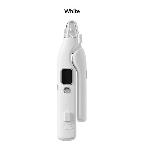 2-In-1 Dog & Cat Nail Clipper and Grinder with LED Light, Low-Noise Electric Pet Nail Trimmer, Safety Lock & Nail Catcher, USB-C Rechargeable, 3 Grinding Ports for Cats & Small to Medium Dogs