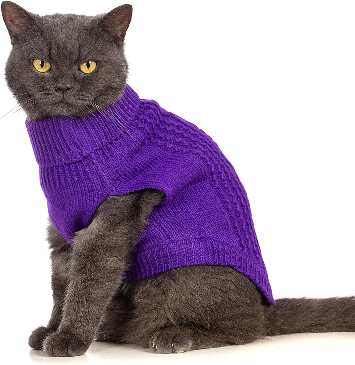 Stretchy Cat Sweater - Available in 19 Colors and 6 Sizes for a Cozy Winter Outfit for Cats and Dogs