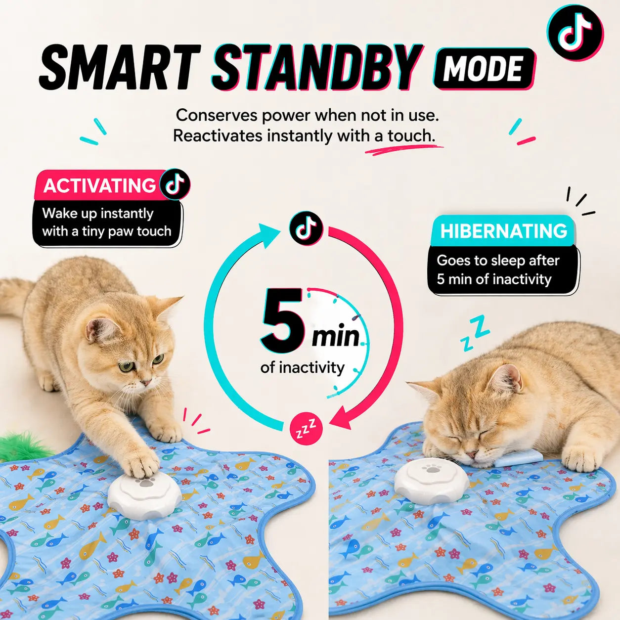 Interactive Moving Feather Hunting Cat Toy – Hide and Seek Automatic Cat Toy, USB Rechargeable, Indoor Boredom Relief for All Cat Breeds