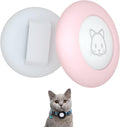 2022 Airtag Cat Collar Holder, Small Airtag Compatible Case, 2Pack Waterproof Cover for Pet Collar within 3/8 Inch (Pink&White)