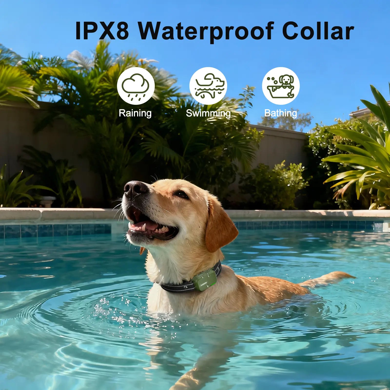 JUGBOW Dog Training Collar 4500FT Dog Training Behavior Aid, Remote IPX8 Waterproof with 4 Training Modes, Outdoor Rechargeable E-Collar DT61 #Summervibes #Petlovers