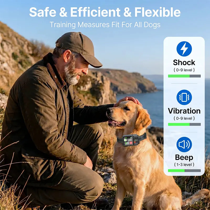 [2026Newest Model] Dog Electronic Fence | Outdoor GPS Fencing System | Waterproof Wireless Fence | Dog Training Collar | Adjustable Warning Intensity | Fence Radius: 33–999 Yards | All Features Included—No Subscription Required | Safe & Worry-Free