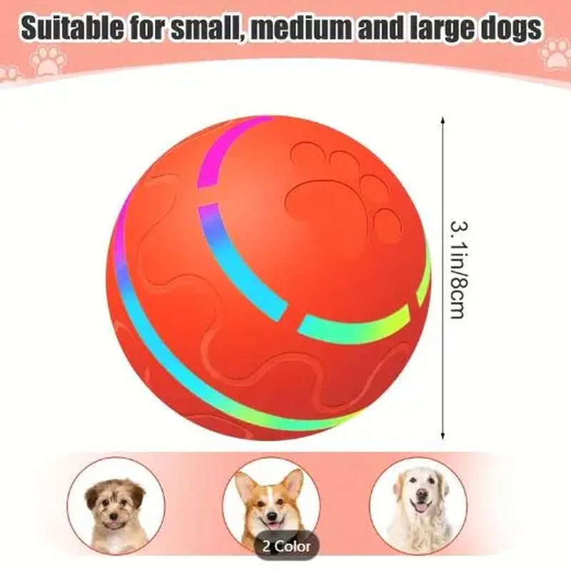 Chewer Tough Interactive Dog Toys Dog , Durable Motion Activated Automated Rolling Toys for Dogs and Cats, Small/Medium/Large Dogs, USB Rechargeable Gravity Ball
