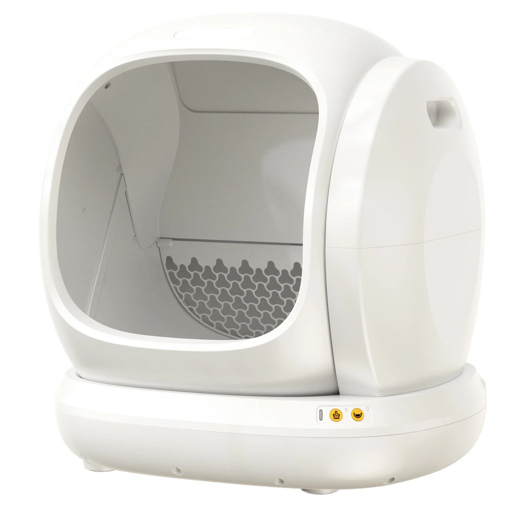 75L Smart Automatic Self-Cleaning Cat Litter Box, APP Control/Integrated Safety Protection,White