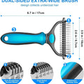 [Summervibes]Pet Deshedding Brush - 2-Sided Undercoat Rake for Dog Cat Hair Removal - De-Shedding Tool for Heavy Shedding, Double Sided Fine & Wide Teeth - Grooming Comb for Long Short Hair Golden Retriever Husky Cat