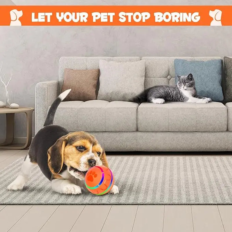 Chewer Tough Interactive Dog Toys Dog , Durable Motion Activated Automated Rolling Toys for Dogs and Cats, Small/Medium/Large Dogs, USB Rechargeable Gravity Ball