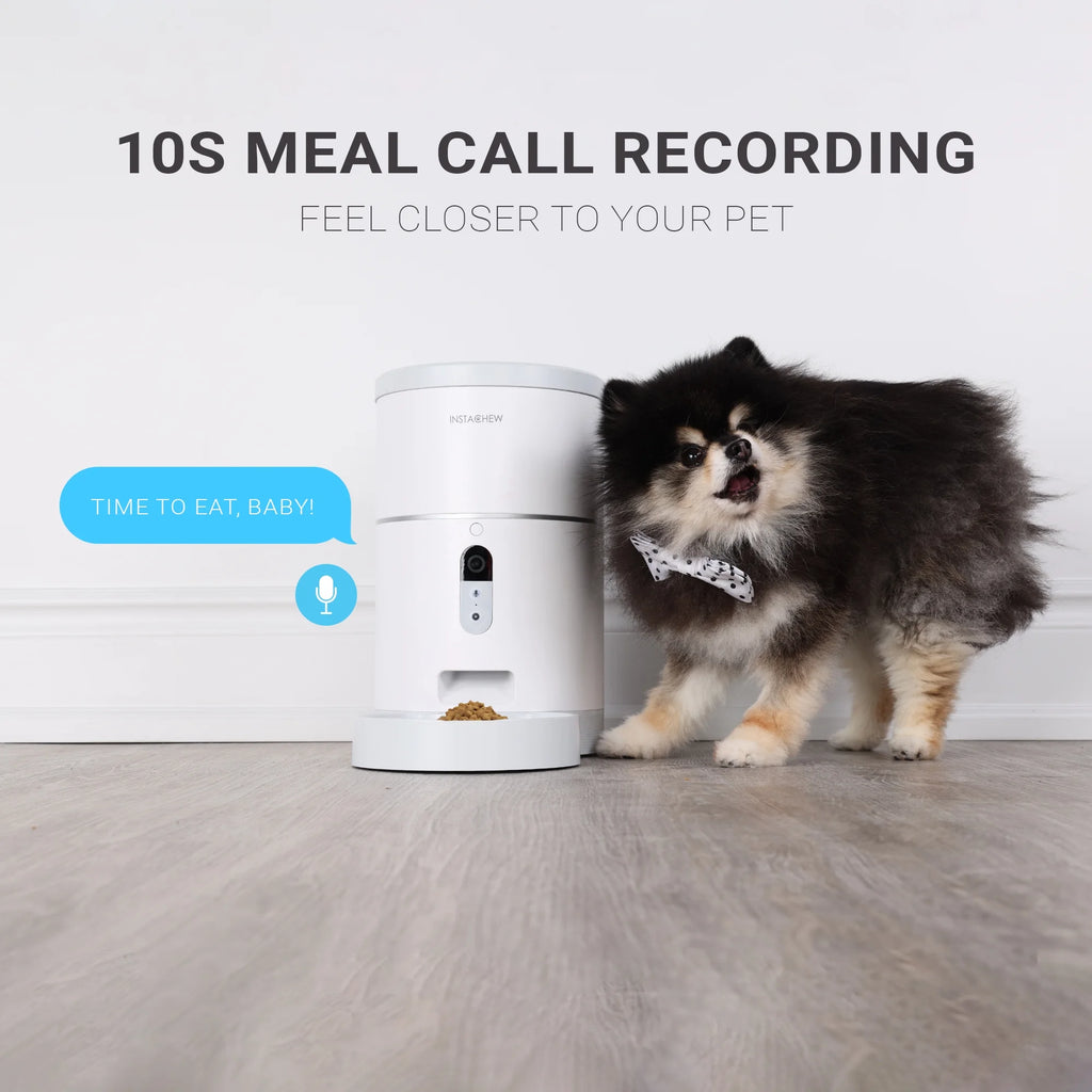 Purechew Smart Automatic Pet Feeder, Food Dispenser for Cats and Dogs, Smart Portion Control, Programmable Treat Dispenser with HD Camera, Portion Control