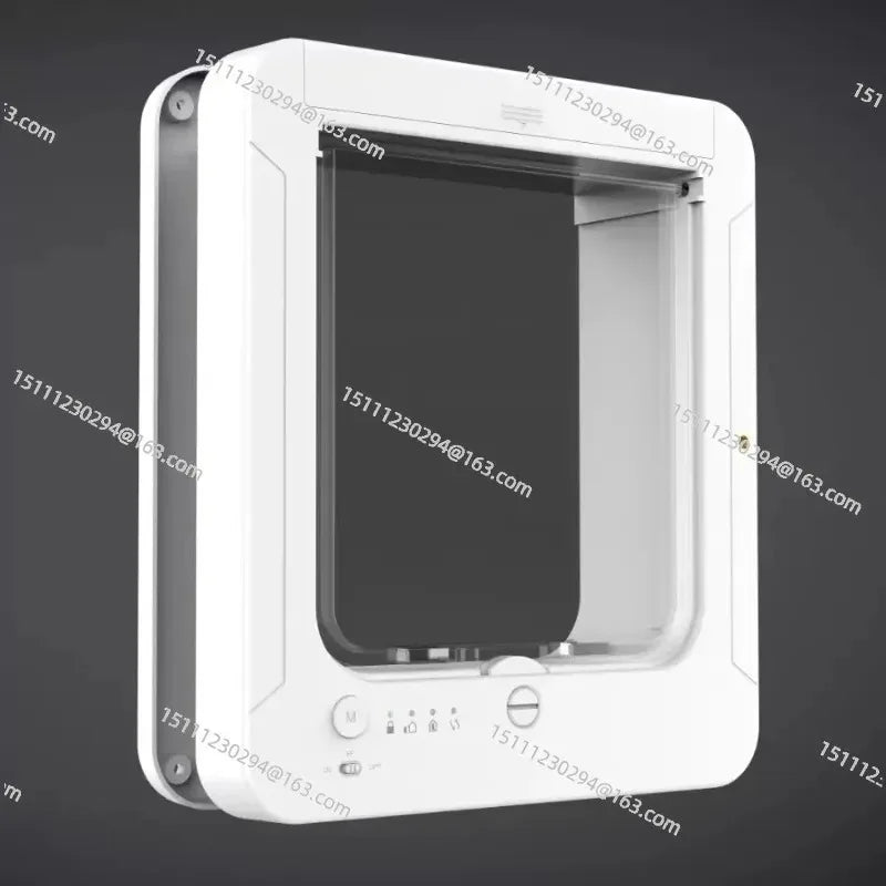 Electronic Induction Dog Cat Door Automatic Smart Pet Safe Door Cat Flap with Microchip Sensor Controllable Direction Cat