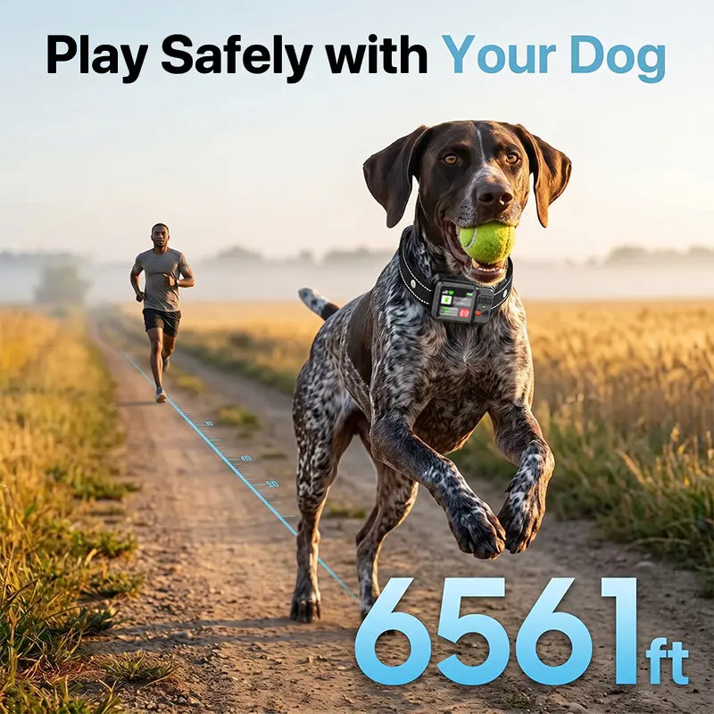 [2026Newest Model] Dog Electronic Fence | Outdoor GPS Fencing System | Waterproof Wireless Fence | Dog Training Collar | Adjustable Warning Intensity | Fence Radius: 33–999 Yards | All Features Included—No Subscription Required | Safe & Worry-Free