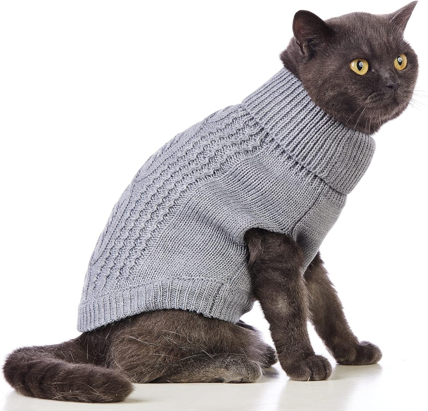 Stretchy Cat Sweater - Available in 19 Colors and 6 Sizes for a Cozy Winter Outfit for Cats and Dogs