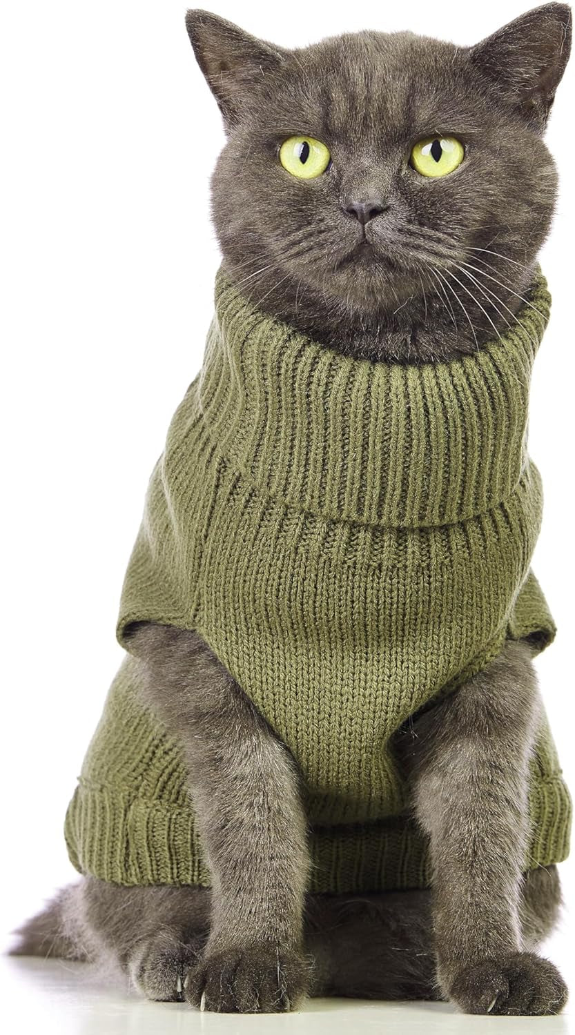 Stretchy Cat Sweater - Available in 19 Colors and 6 Sizes, Ideal Winter Outfit for Cats and Dogs