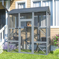 Large Outdoor Catio Cat Enclosure — 72" Tall, 7 Platforms, Waterproof Roof, 3 Lockable Doors, Multi-Cat