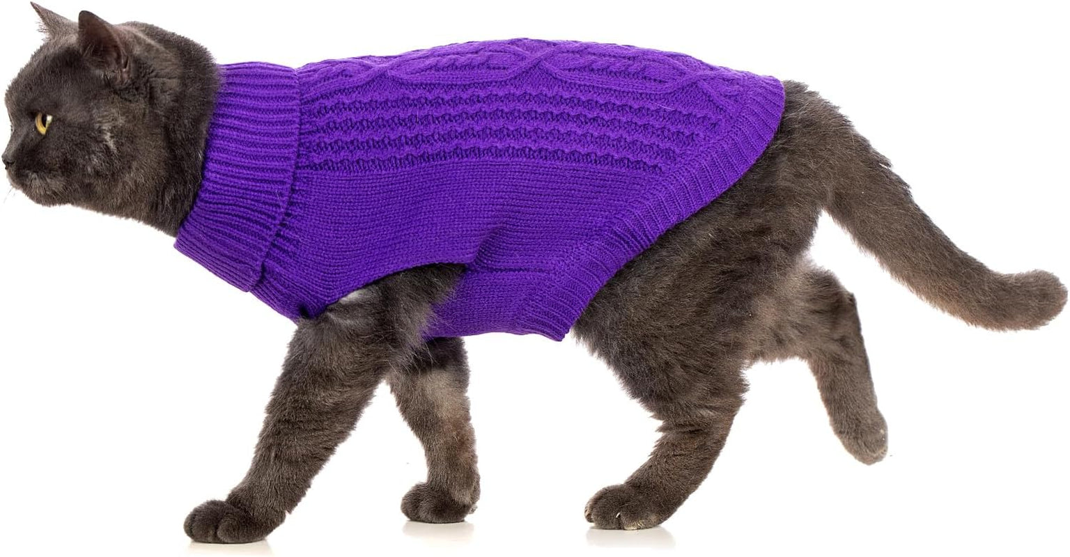 Stretchy Cat Sweater - Available in 19 Colors and 6 Sizes for a Cozy Winter Outfit for Cats and Dogs