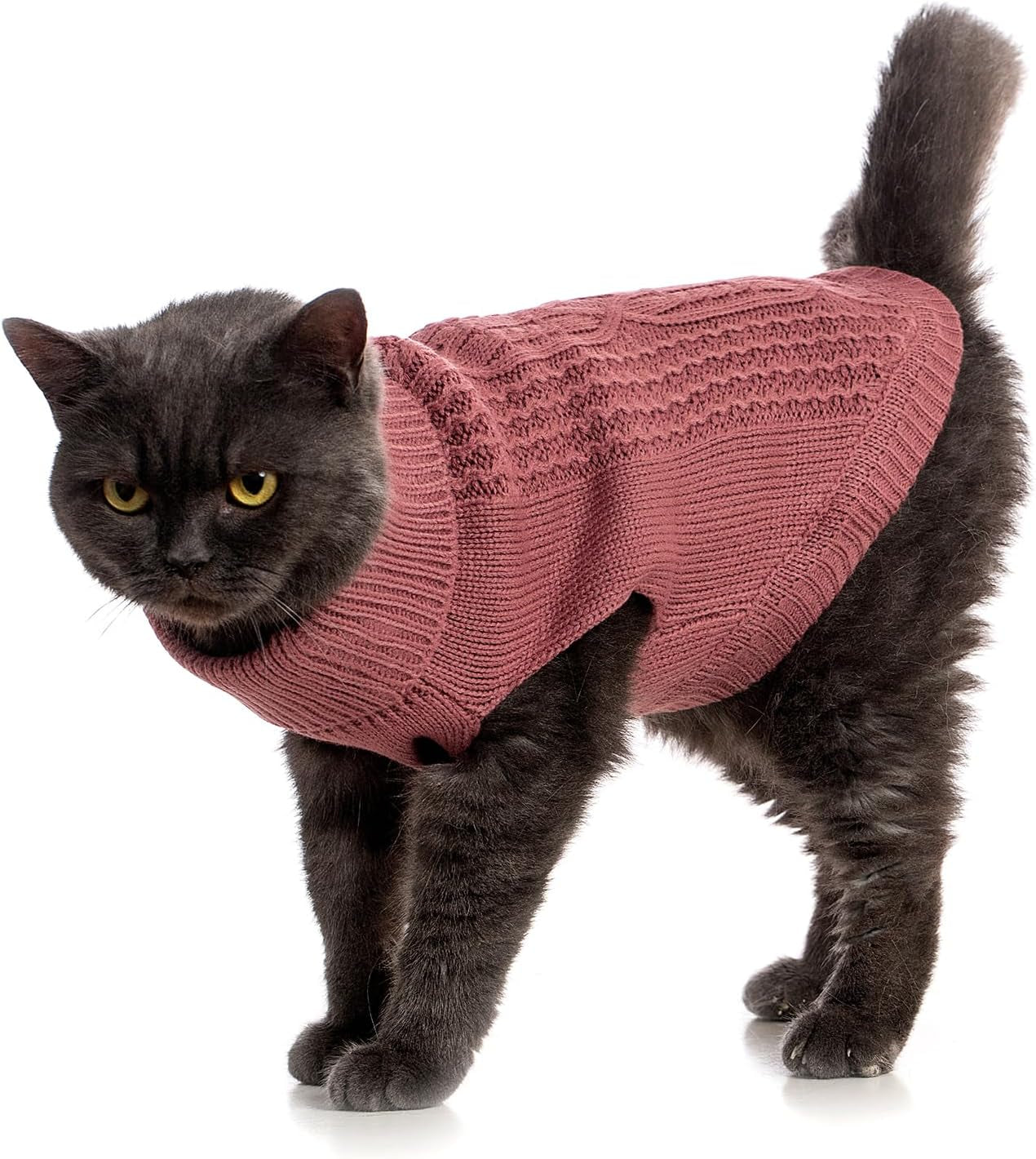 Stretchy Cat Sweater - Available in 19 Colors and 6 Sizes for a Cozy Winter Outfit for Cats and Dogs