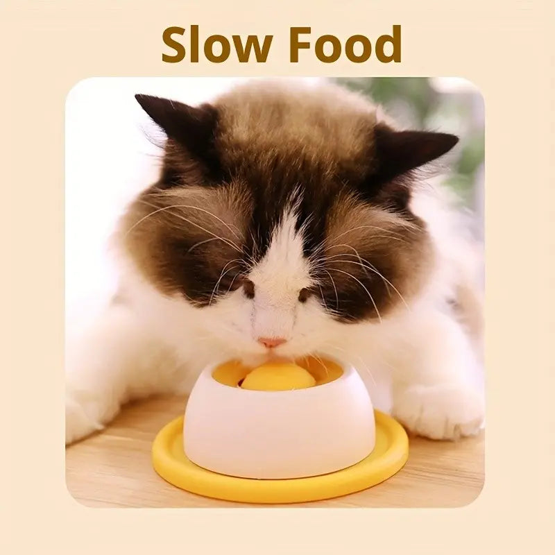 Pet Licking Fun Feeding Dish, Wet Snack Yogurt Licking, Slow Energy Consumption, Oral Care, Food Slow Feeder, Suitable for Cats and Dogs, Plastic Material, Slow Feeder Bowl