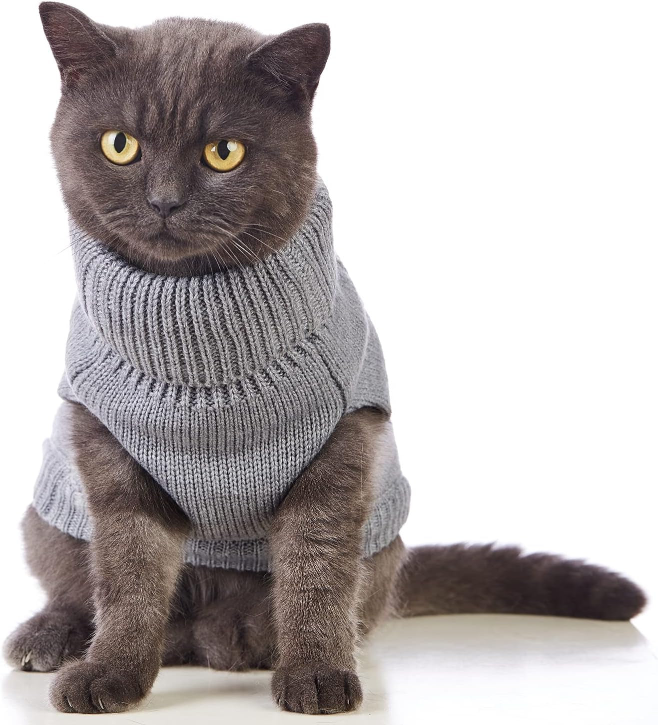 Stretchy Cat Sweater - Available in 19 Colors and 6 Sizes for a Cozy Winter Outfit for Cats and Dogs