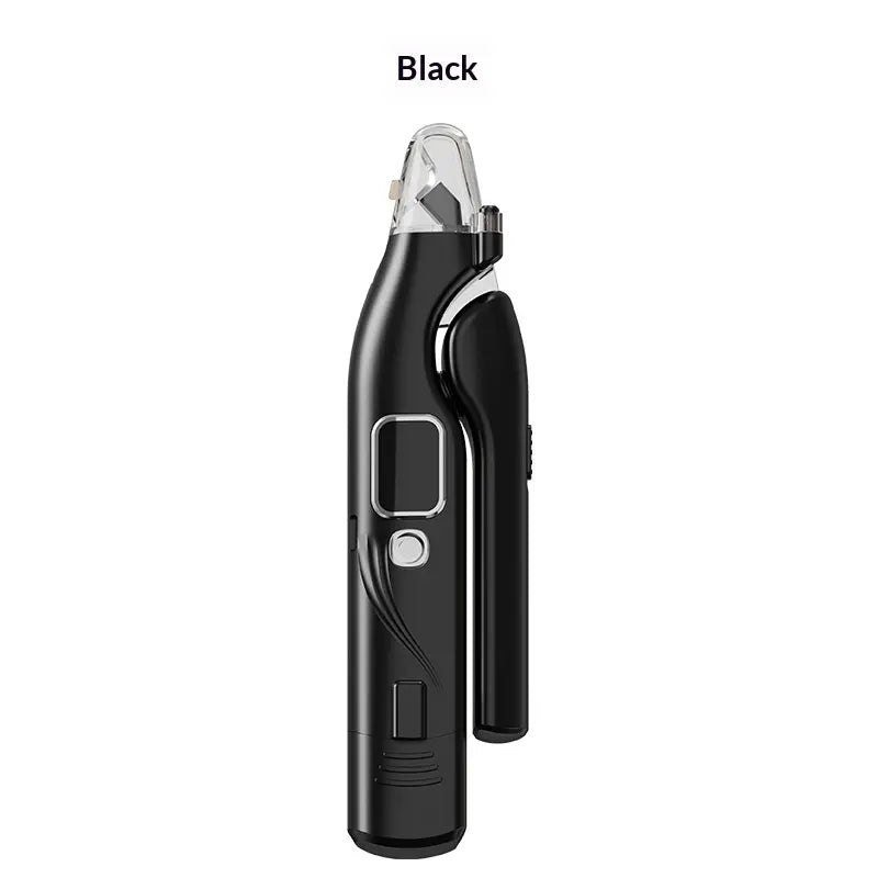 2-In-1 Dog & Cat Nail Clipper and Grinder with LED Light, Low-Noise Electric Pet Nail Trimmer, Safety Lock & Nail Catcher, USB-C Rechargeable, 3 Grinding Ports for Cats & Small to Medium Dogs