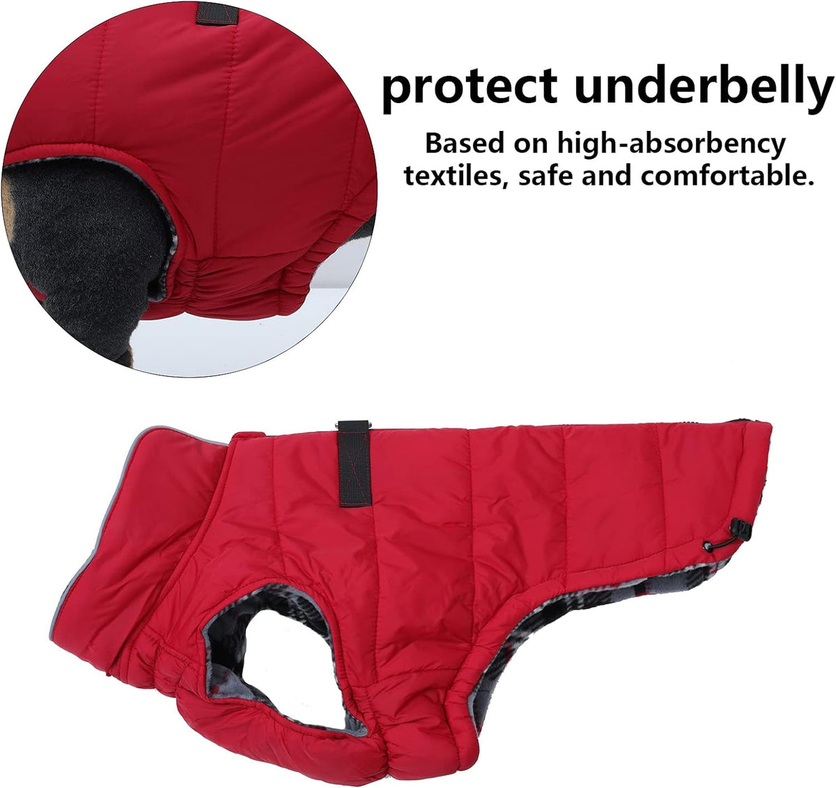 Winter Dog Coat - Windproof and Snowproof Outdoor Jacket for Small to Large Dogs - Red